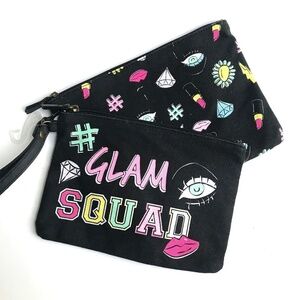 GLAM SQUAD NWOT Set of 2 Make-up Bags